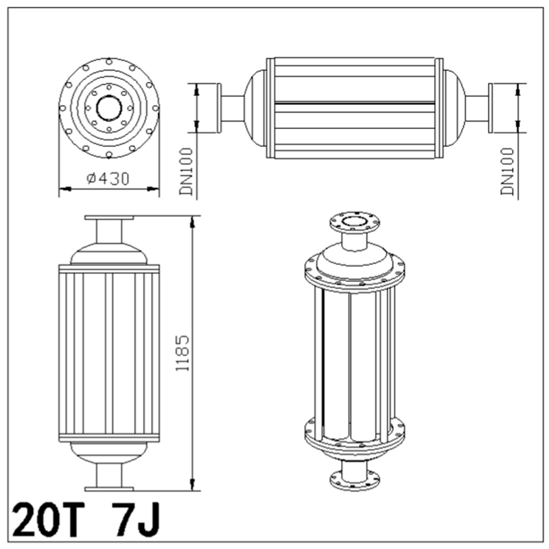 20T(7J)Габаритный чертеж