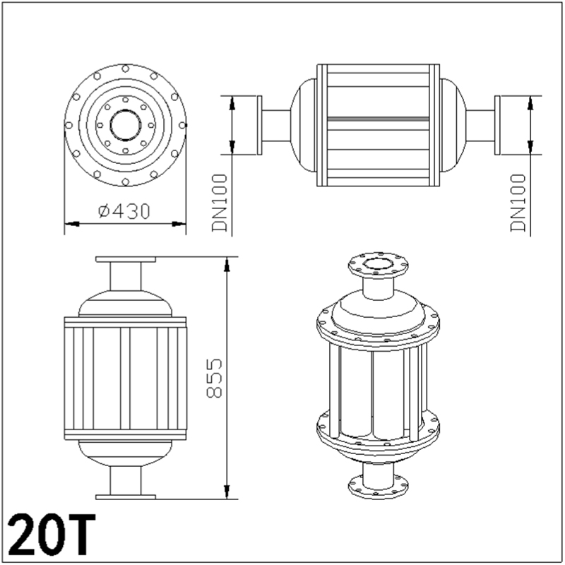 20T Габаритный чертеж